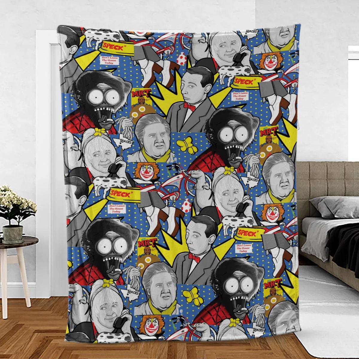 Don't Leave The House Today Pee Wee's Big Adventure Fleece Blanket