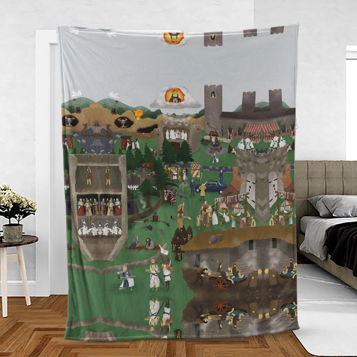England 932 A.D Monty Python and The Holy Grail Fleece Blanket