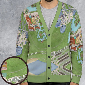 Magical Kingdom Park Map Cardigan