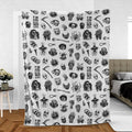 Cult Horror Characters Cryptkeeper Beetlejuice Chucky Fears of a clown Fleece Blanket