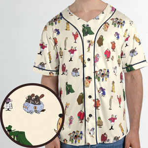 Wacky Races Characters Unisex Baseball Jersey