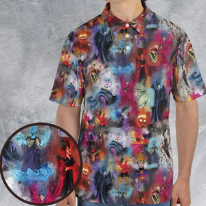 Watercolor Villains AOP Men/Women Polo Shirt