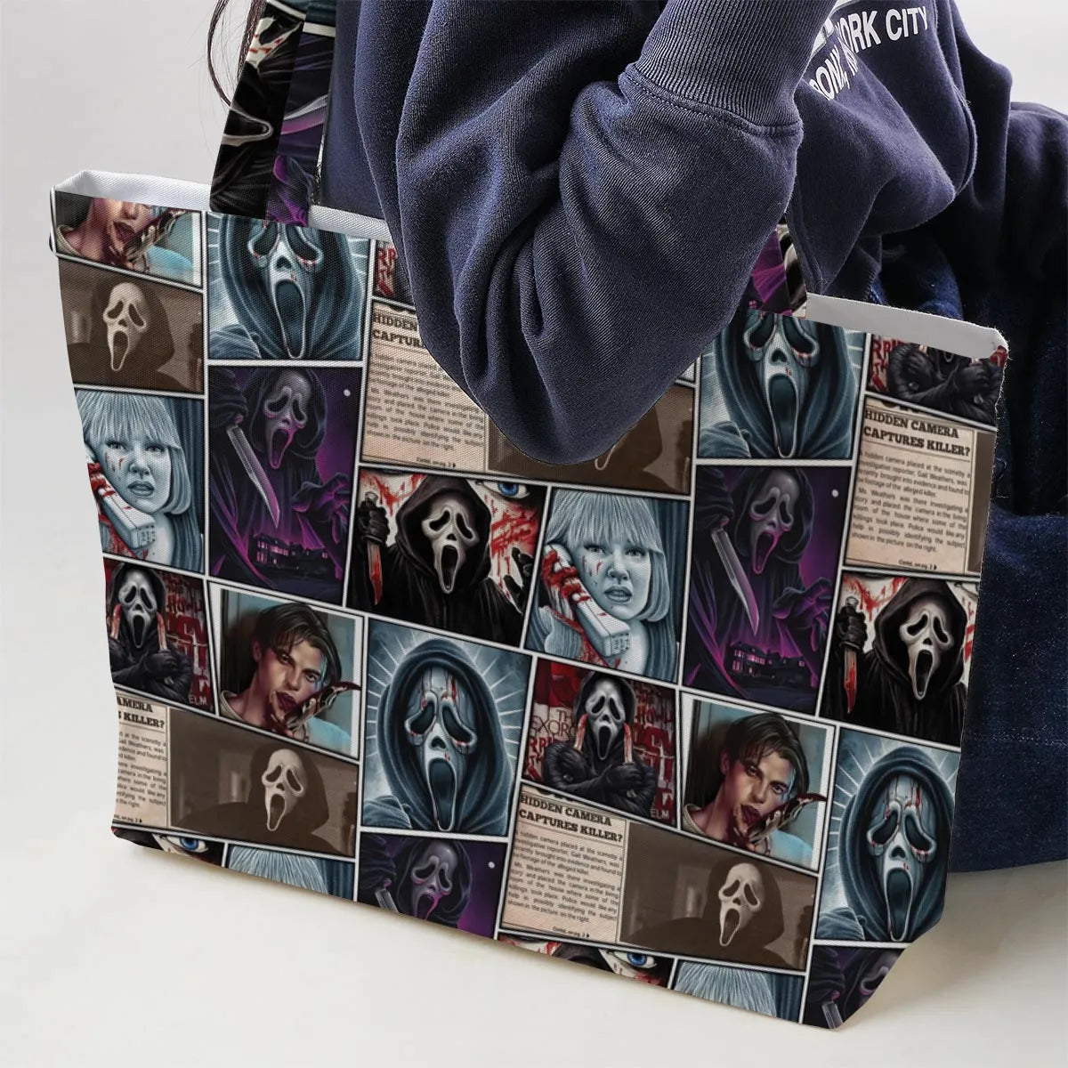 Scream Ghostface Horror Movie Halloween Large Tote Bag