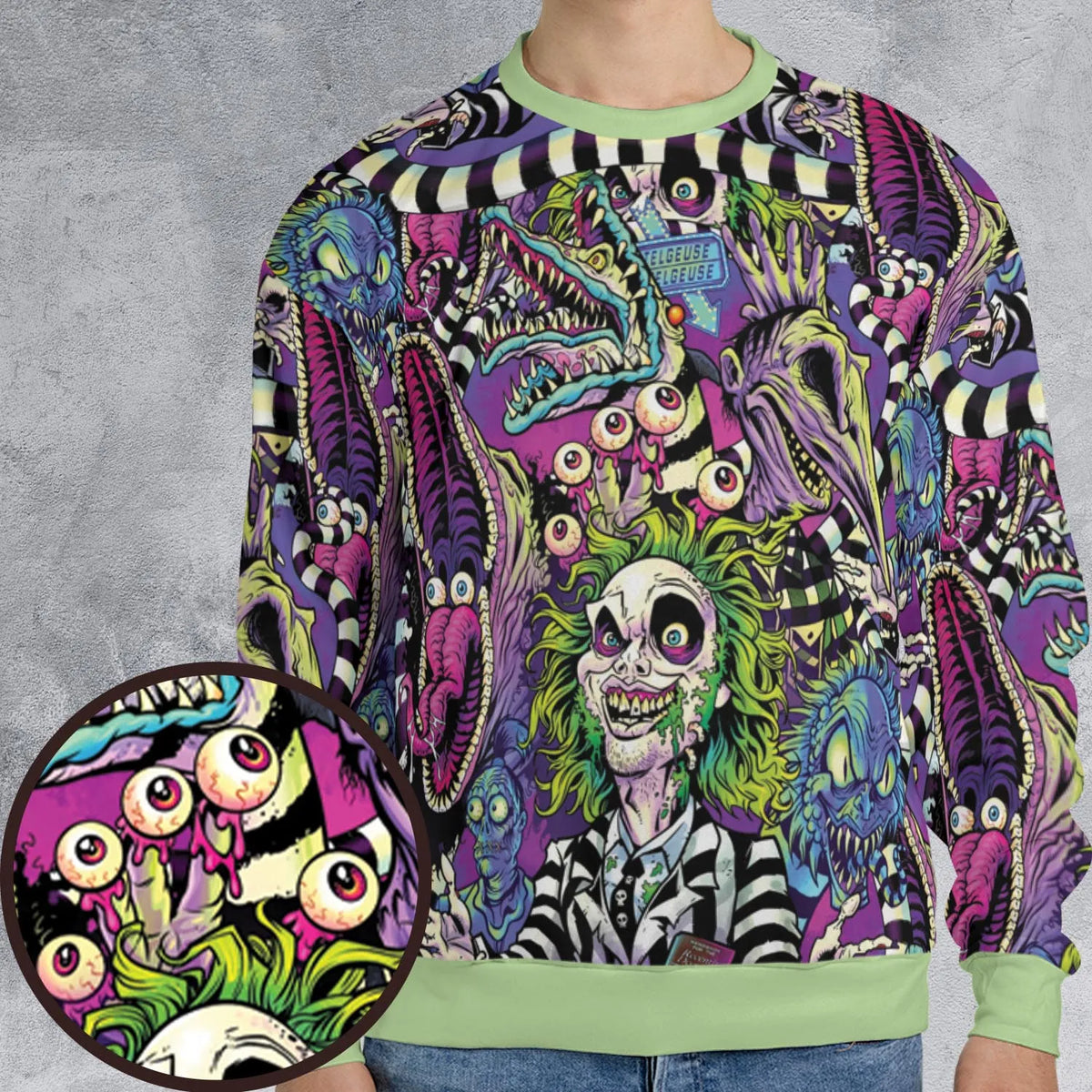 Stay Spooky Beetlejuice All-over Print Sweatshirt