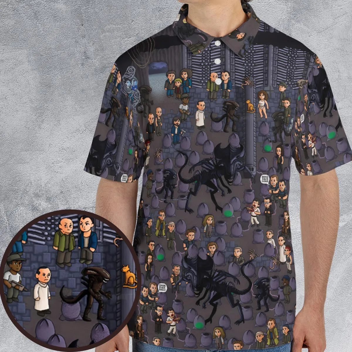 Out of Space Alien AOP Men/Women Polo Shirt