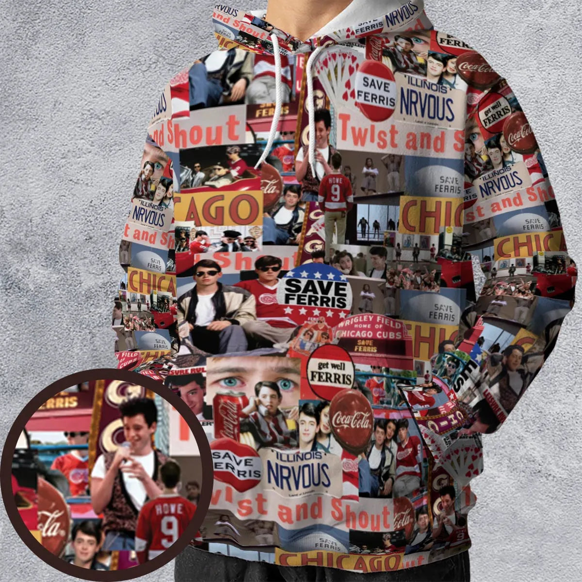 Vintage Aesthetic Ferris Bueller's Day Off All-over Print Hoodie
