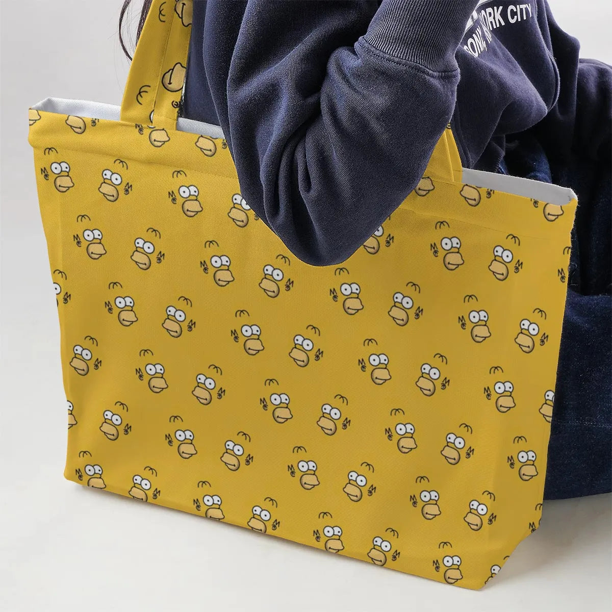 Homer Simpson Pattern Large Tote Bag