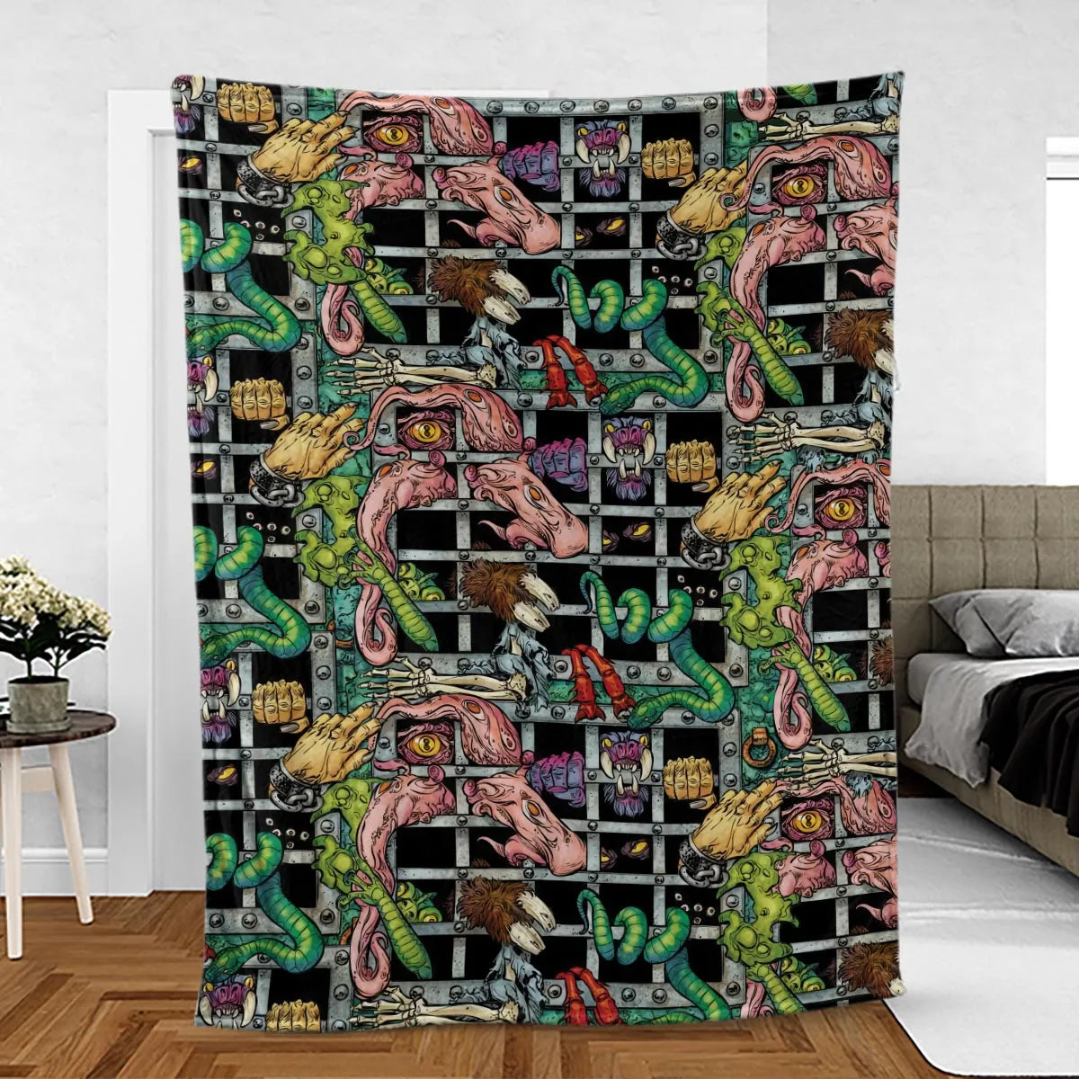Castle Grayskull Dungeon He-man And The Masters Of The Universe Fleece Blanket
