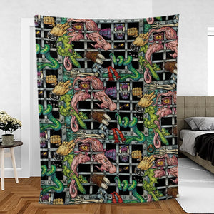 Castle Grayskull Dungeon He-man And The Masters Of The Universe Fleece Blanket