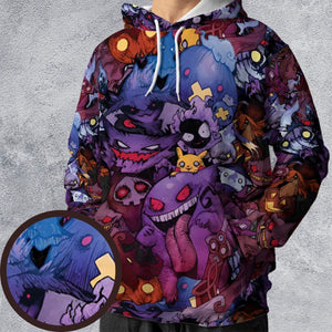 Scaries Poison Pokemon All-over Print Hoodie