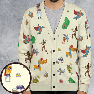 80s Classic Cartoon Characters Cardigan