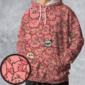 Cute Kirby Waddle Doo Bandana Waddle Dee Meta Knight Kirby's Characters All-over Print Hoodie