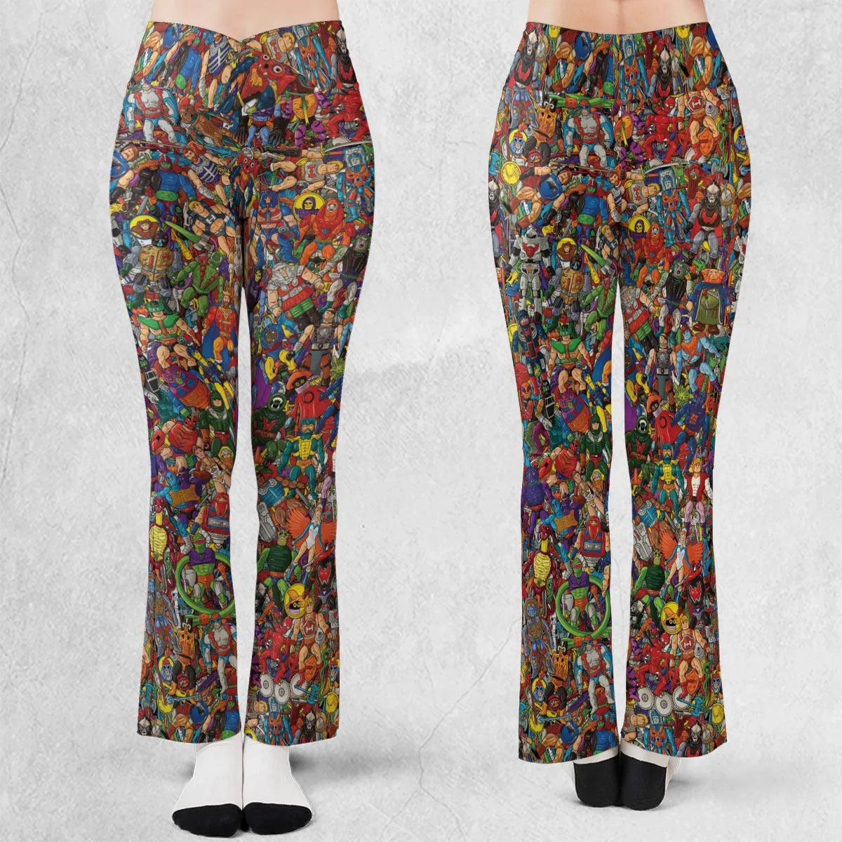 MOTU's Characters Figure Pattern He-man and The Masters of The Universe Flare Leggings