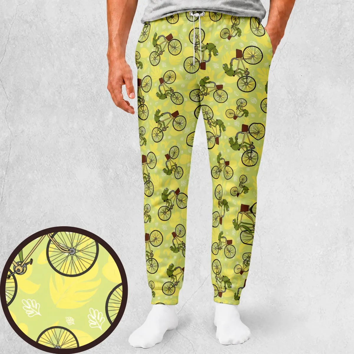 Kermit riding a bike Sweatpants