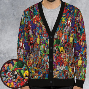 MOTU's Characters Figure Pattern He-man and The Masters of The Universe Cardigan