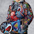 Back To The 80s Pop Culture 80s Movies Characters All-over Print Hoodie
