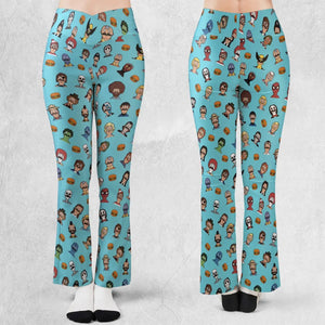 Many Faces of Bob's Burger Flare Leggings