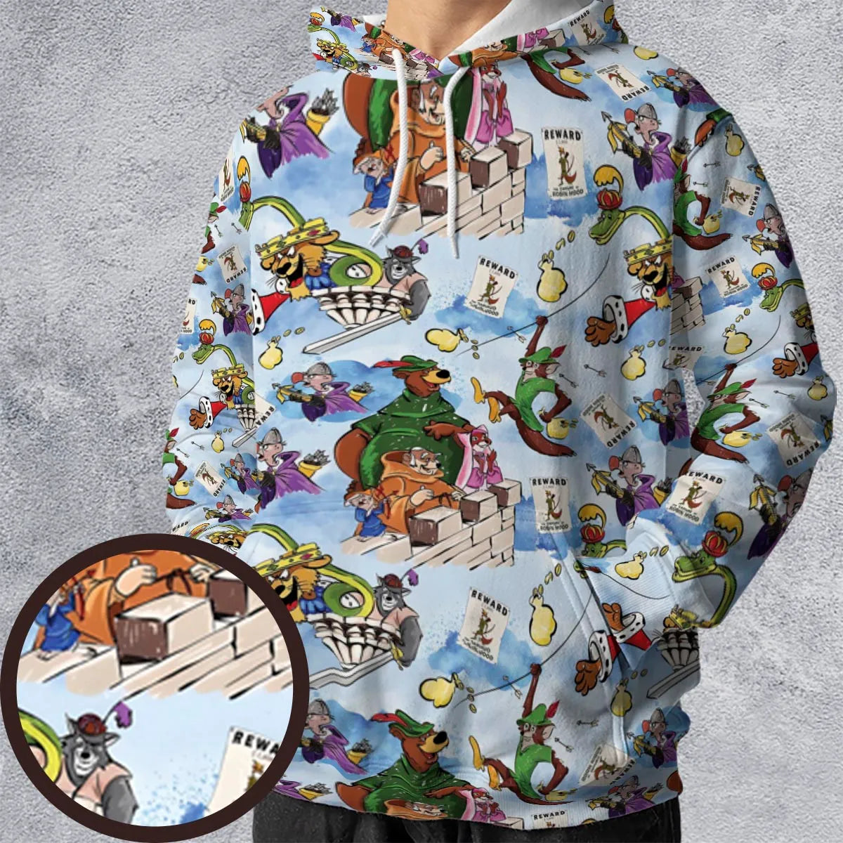 Robin Hood Characters Pattern All-over Print Hoodie