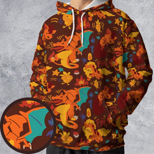 Charizard Arcanine Torchic Fire Pokemon All-over Print Hoodie