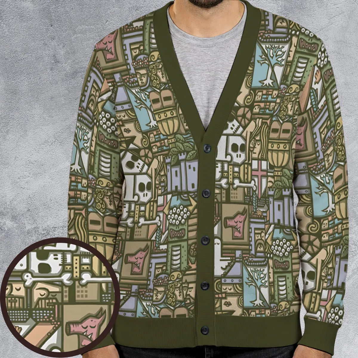 The Whole Grail Monty Python Cardigan