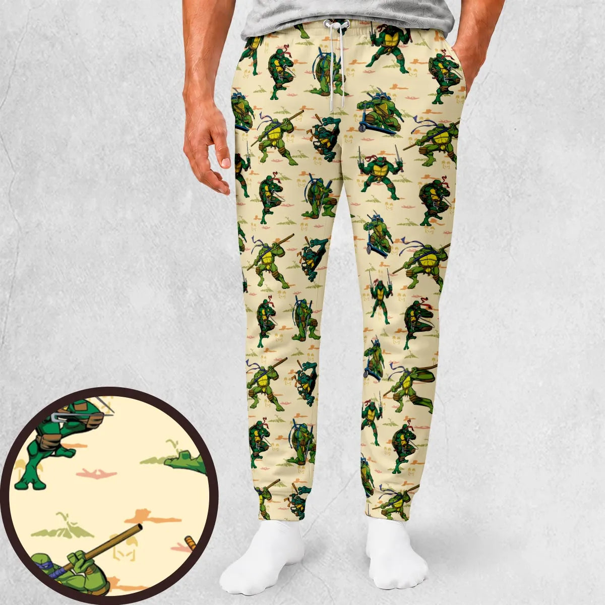 TMNT Characters Weapon Pattern Sweatpants