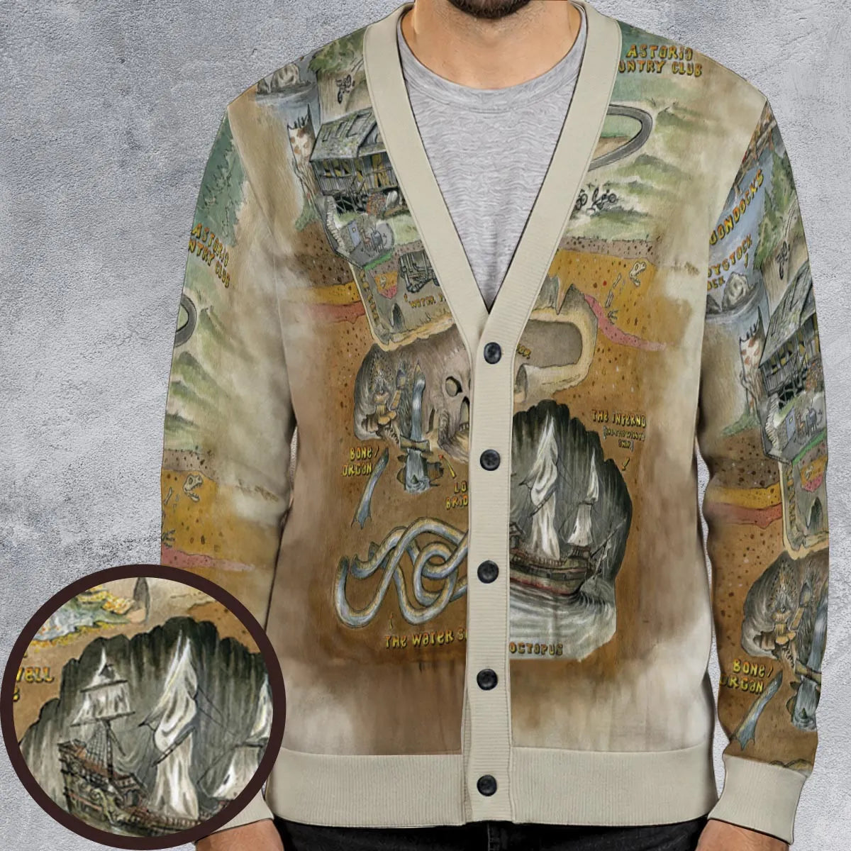 The Goonies Adventure Map Cardigan