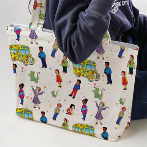 The Magic School Bus Characters Large Tote Bag
