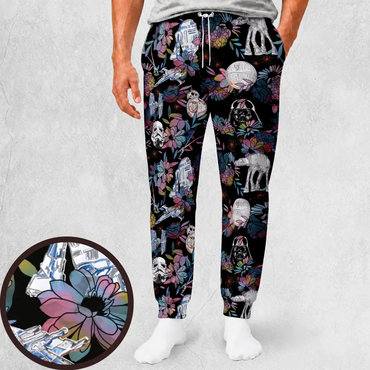 Floral Wars Dark Side Star Wars Pattern Sweatpants