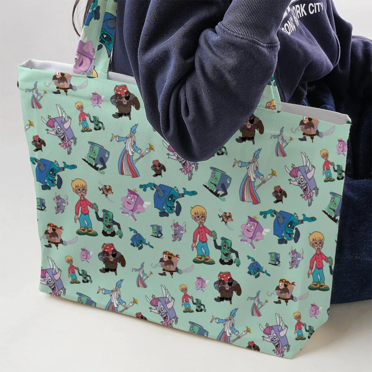 The pagemaster Cast Large Tote Bag