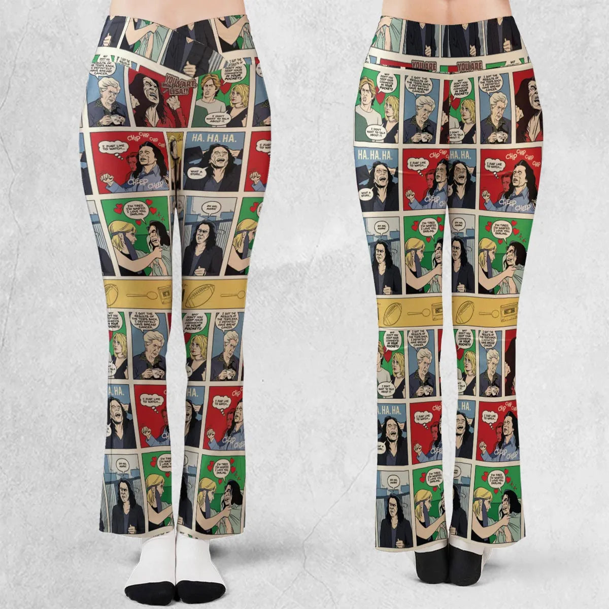 The Room Comic Style Flare Leggings