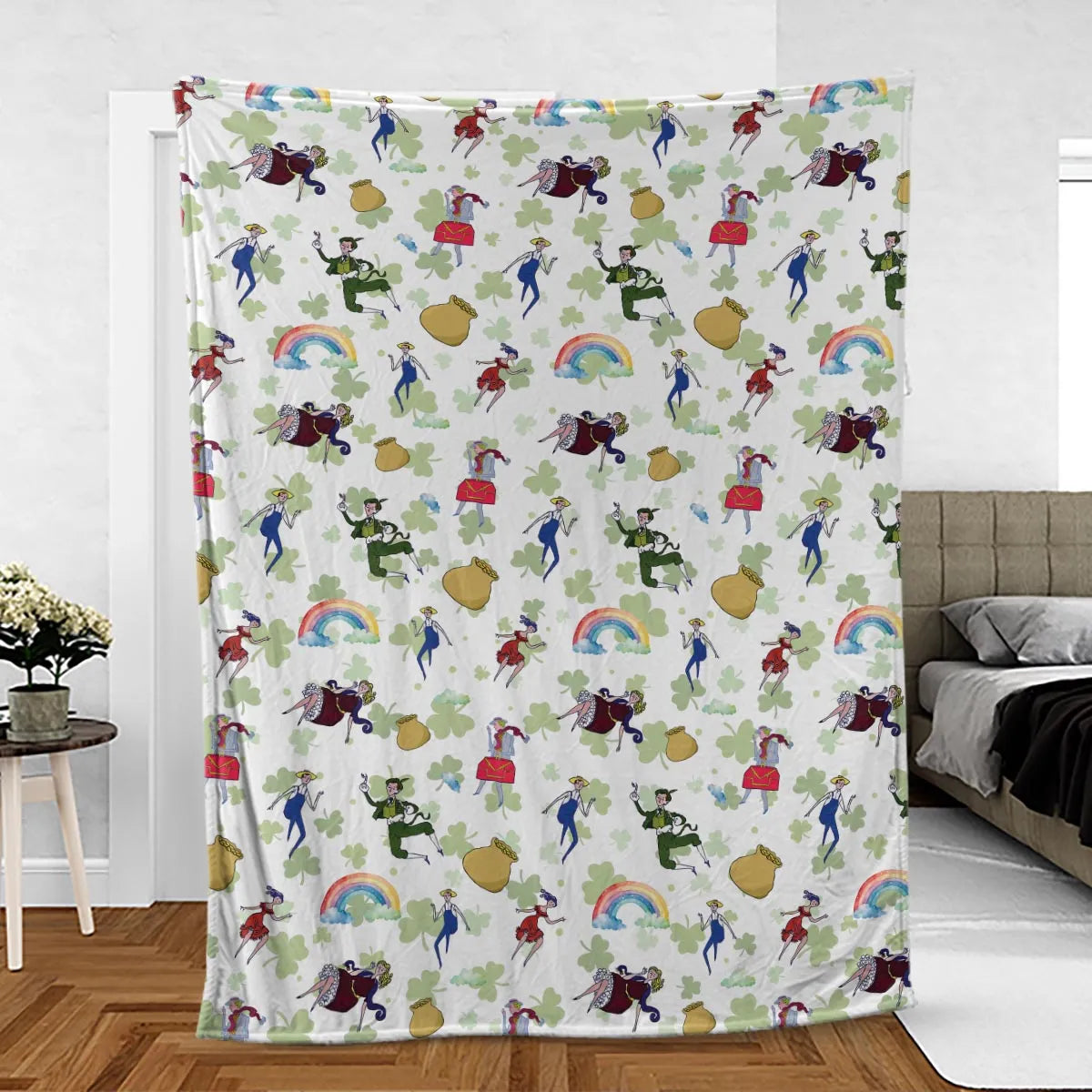 Irish Movie Finian’s Rainbow Characters Fleece Blanket