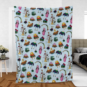 Ugly Sweater Adventure Time Fleece Blanket