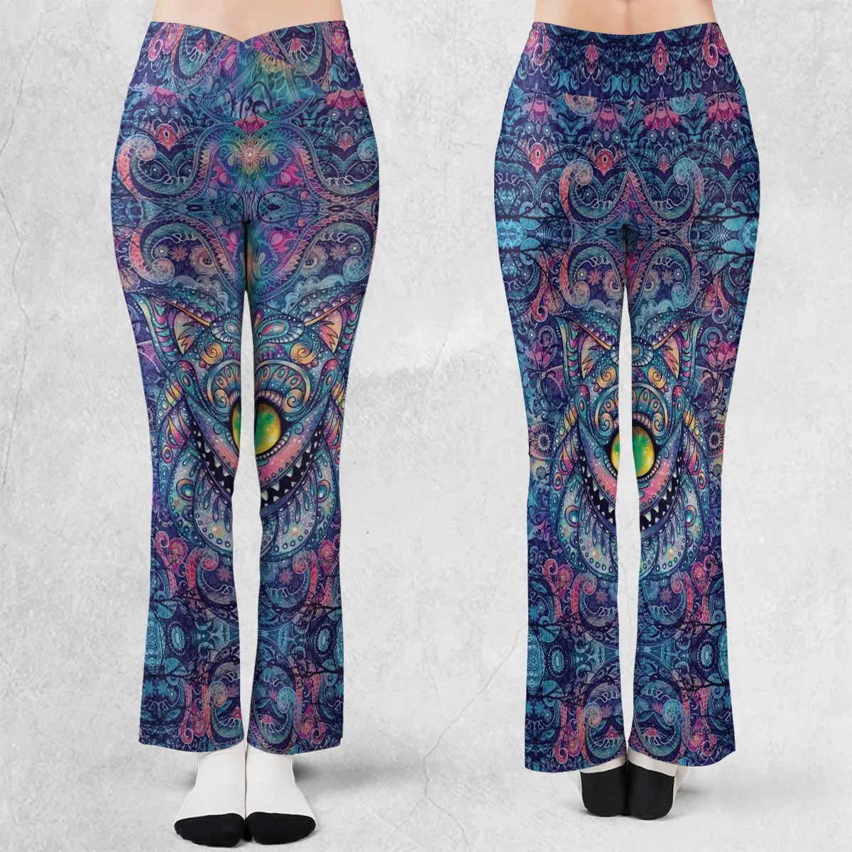 Cheshire Cat Alice In Wonderland Flare Leggings