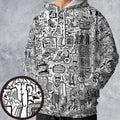 The Big Lebowski Doodles All-over Print Hoodie