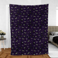 Gastly Haunter and Gengar Pokemon Pattern Fleece Blanket