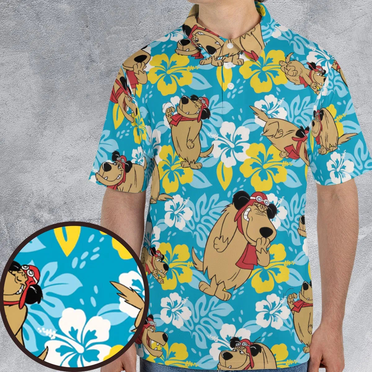 Bad Dog Muttley Wacky Races AOP Men/Women Polo Shirt