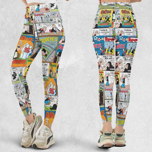 Olive Oyl Popeye Comic Legging