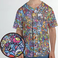 80s Throwback Cartoon Pattern Unisex Baseball Jersey