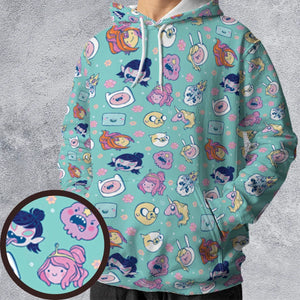 Adventure Time Floral Pattern All-over Print Hoodie