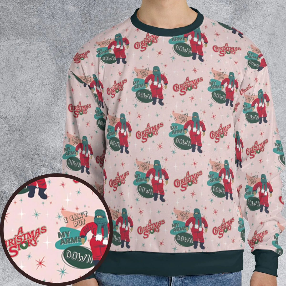 I Can't Put My Arms Down A Christmas Story All-over Print Sweatshirt