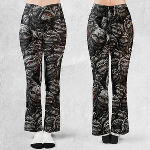 Critters Pattern Halloween Flare Leggings