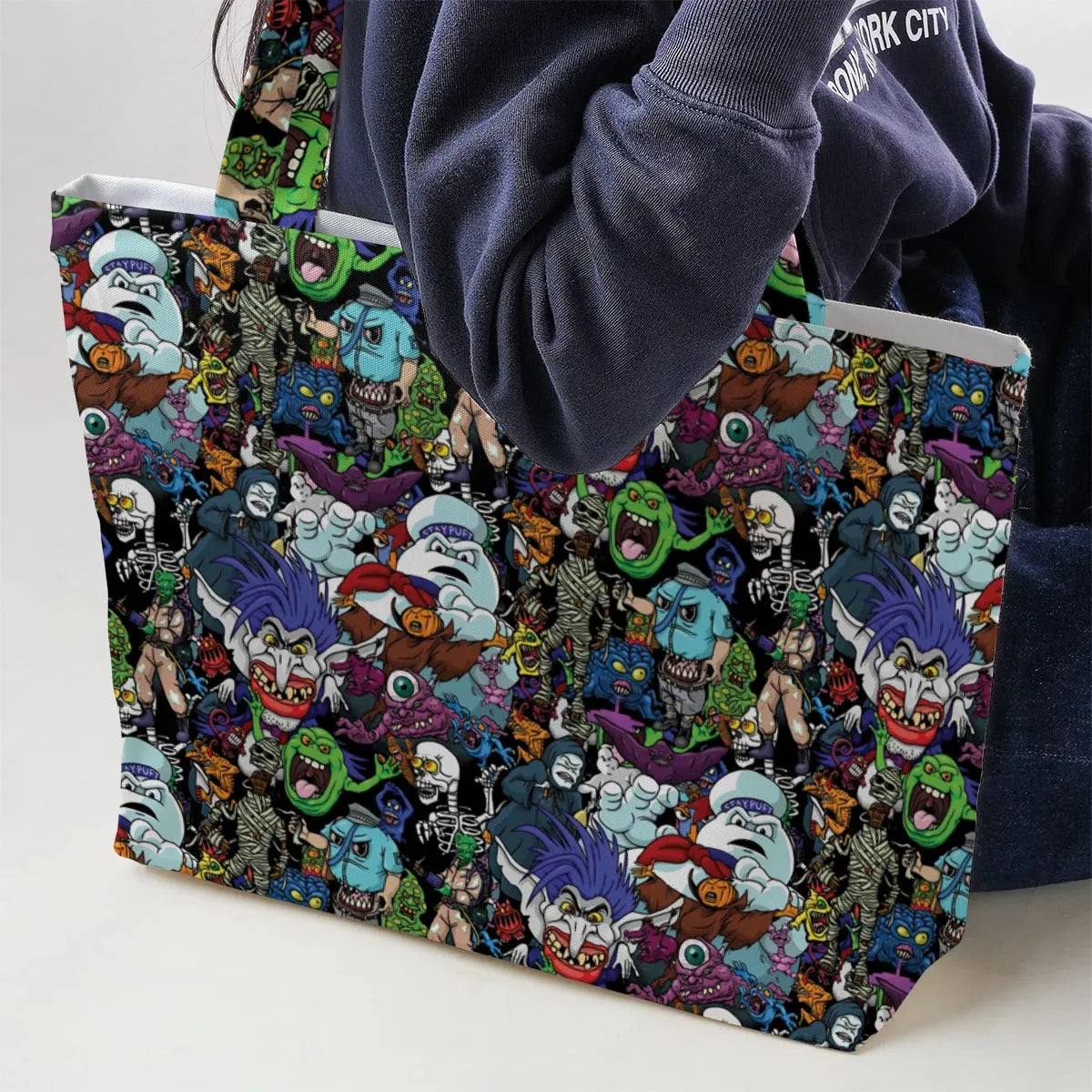I Ain't Afraid Of No Ghosts Large Tote Bag