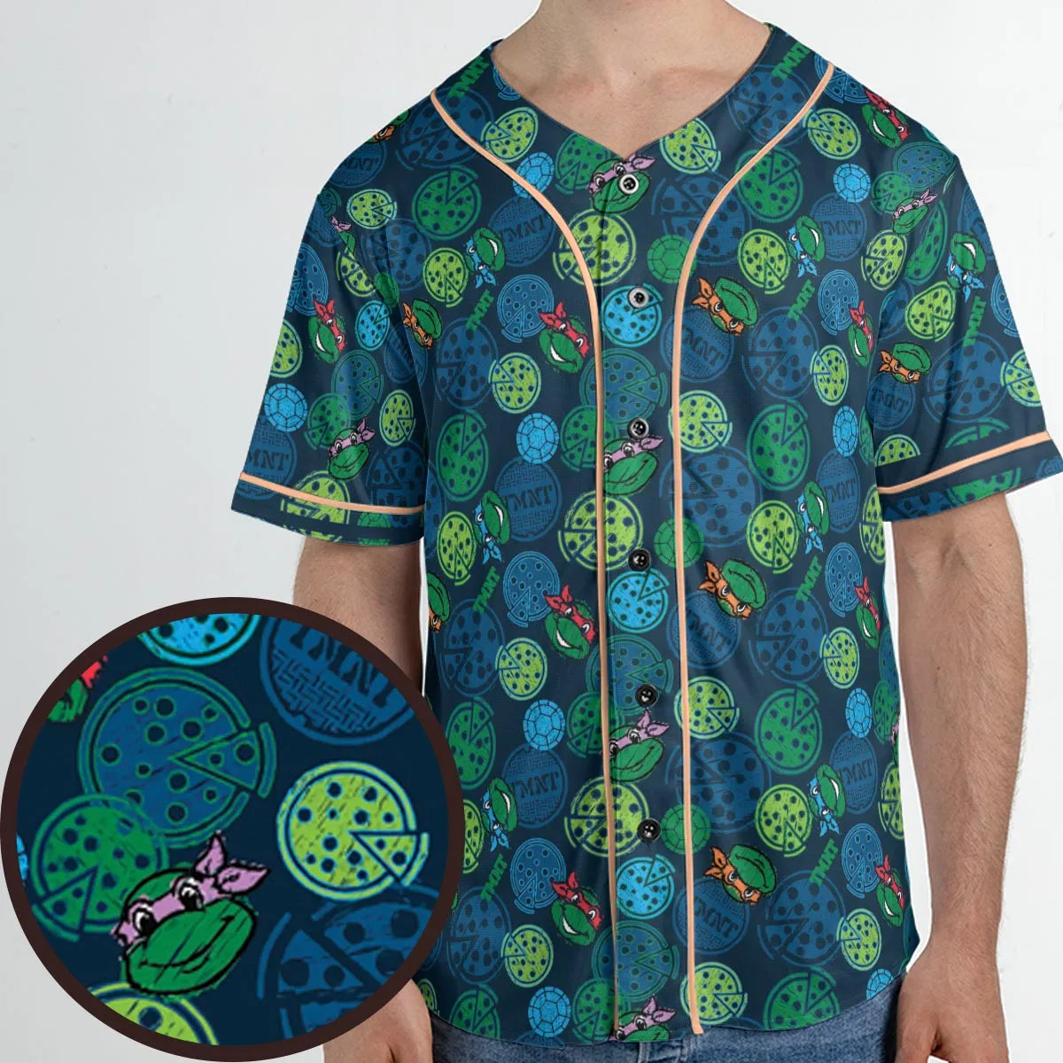 Teenage Mutant Ninja Turtles Pizza Unisex Baseball Jersey