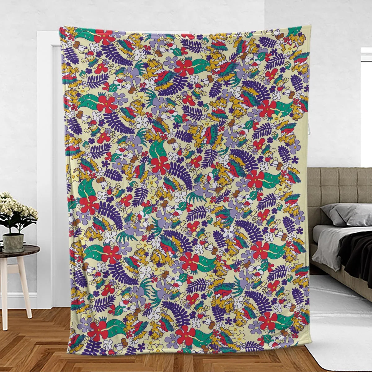 Aloha Garfield And Odie Fleece Blanket