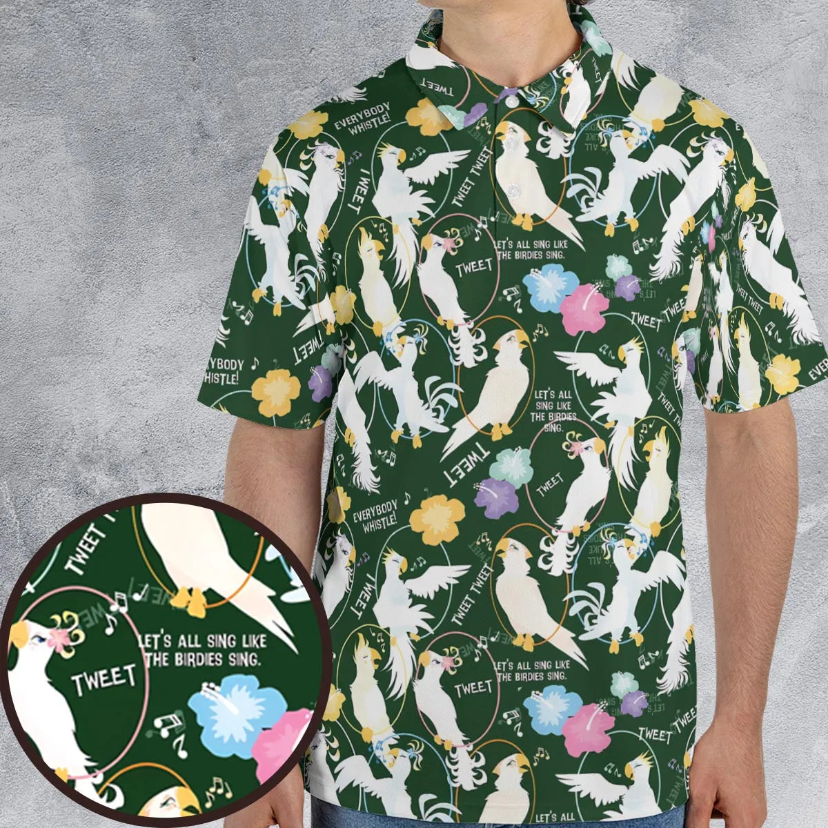 Tiki Room Showgirls AOP Men/Women Polo Shirt