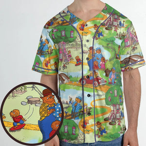 A Big Treehouse Berenstain Bears Unisex Baseball Jersey