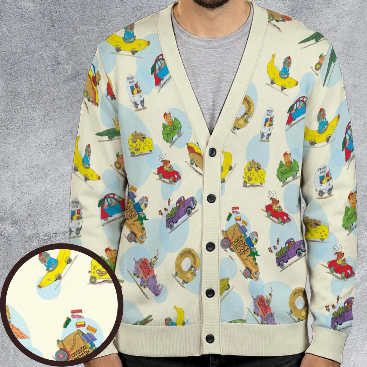 The Busy World of Richard Scarry Cardigan