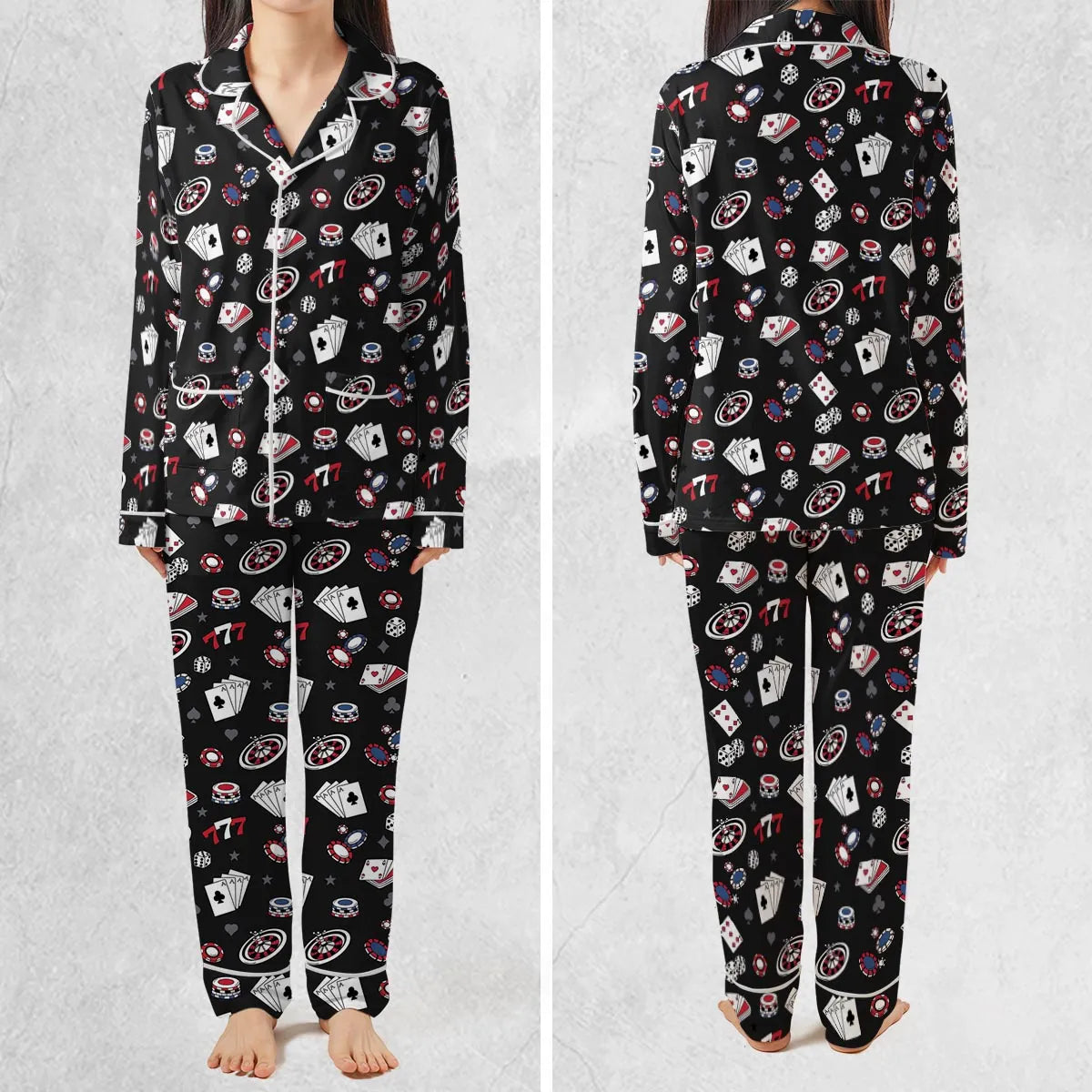 Vintage Poker Texas Hold’em Pajamas Set