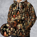 Horror Movie Characters Halloween Pattern All-over Print Hoodie