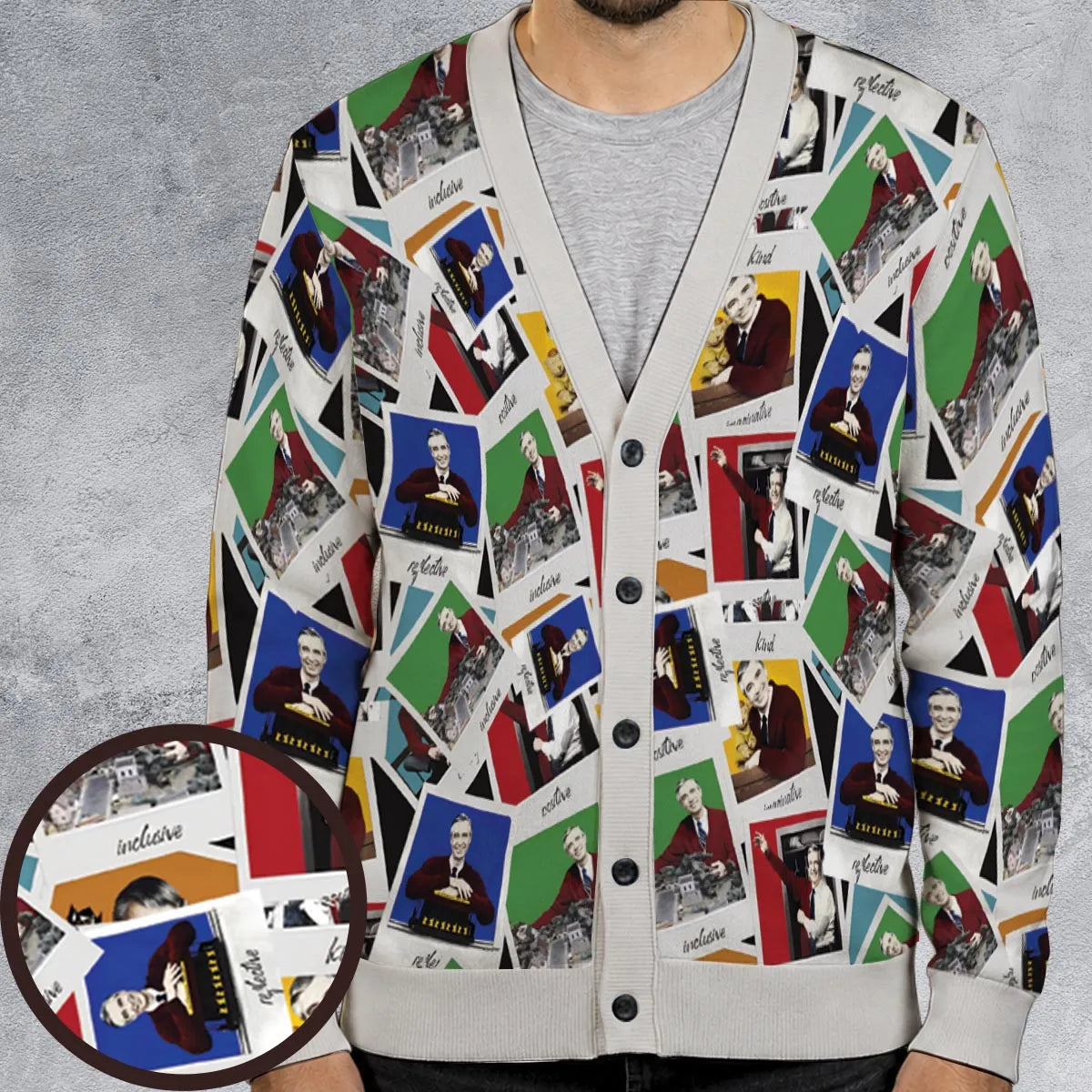 Mister Rogers Polaroid Cardigan